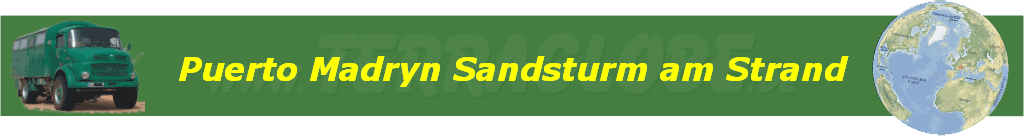 Puerto Madryn Sandsturm am Strand