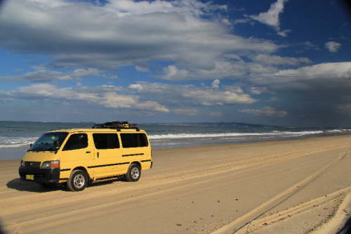 Fahren am Strand