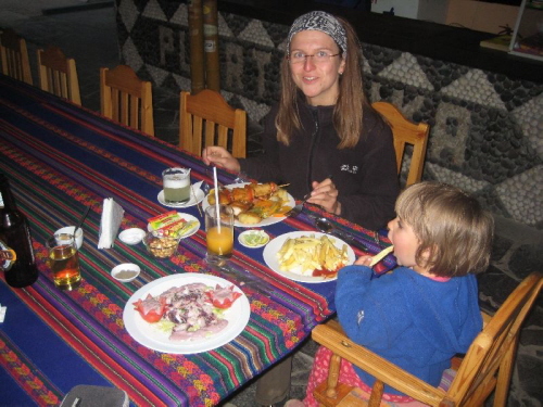 Geburtstagsessen in Puerto Inka